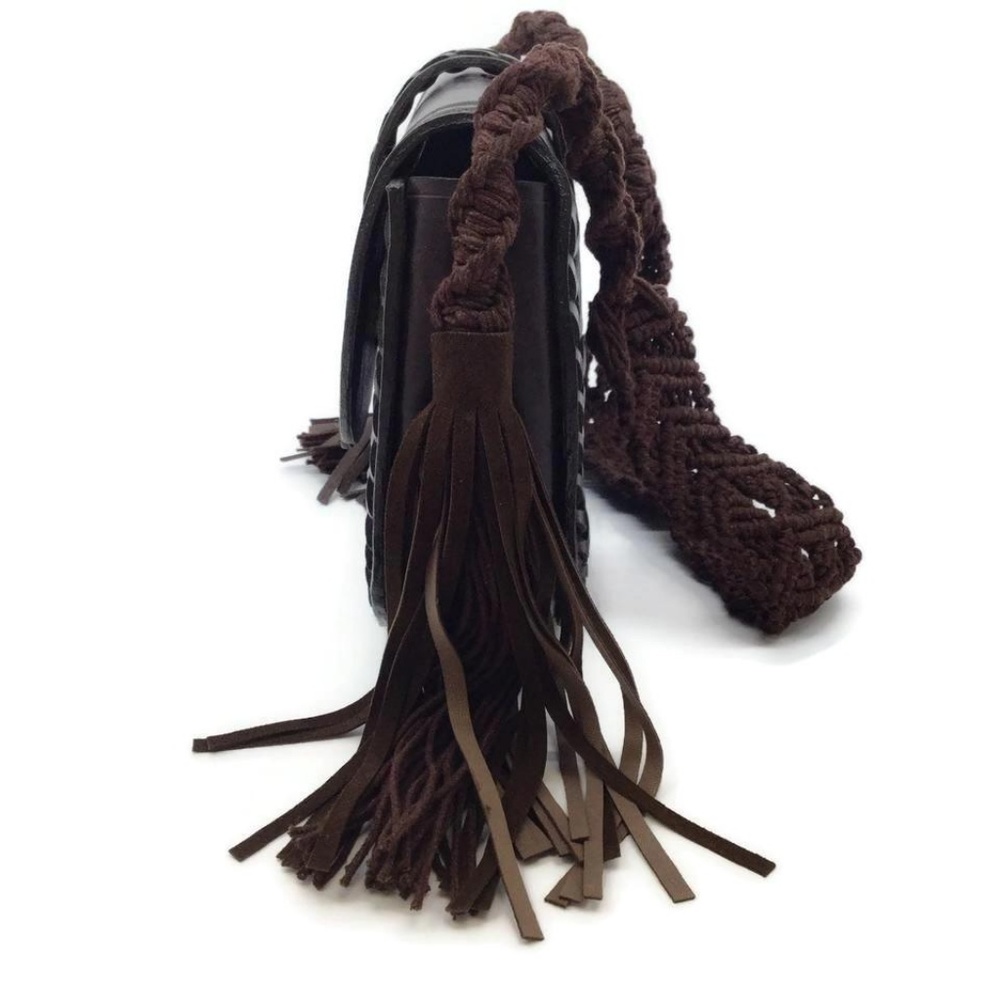 Ulla Johnson Dark Brown Leather Shoulder Bag - Picture 3 of 8